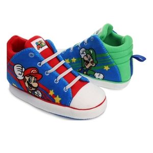 Super Mario Big Boys High Top License Slipper sz 6